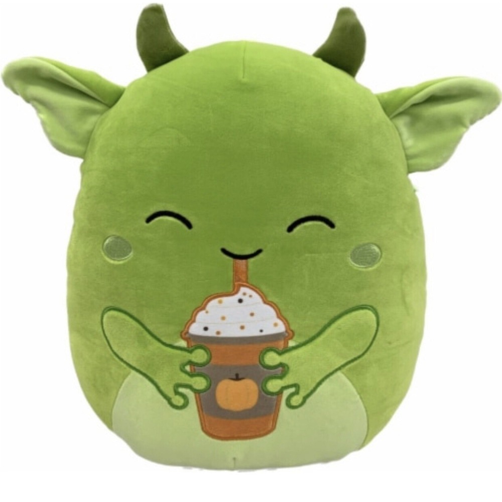 Squishmallows Fitzy The Goblin Pumpkin Spice Latte 12" Kellytoy Halloween NEW